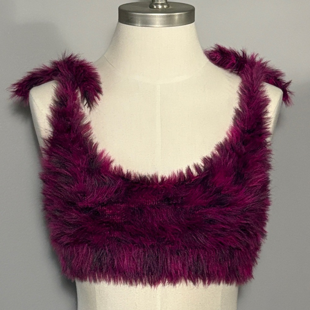 Urban Outfitters Small Fuzzy Furry Crop Top Shirt